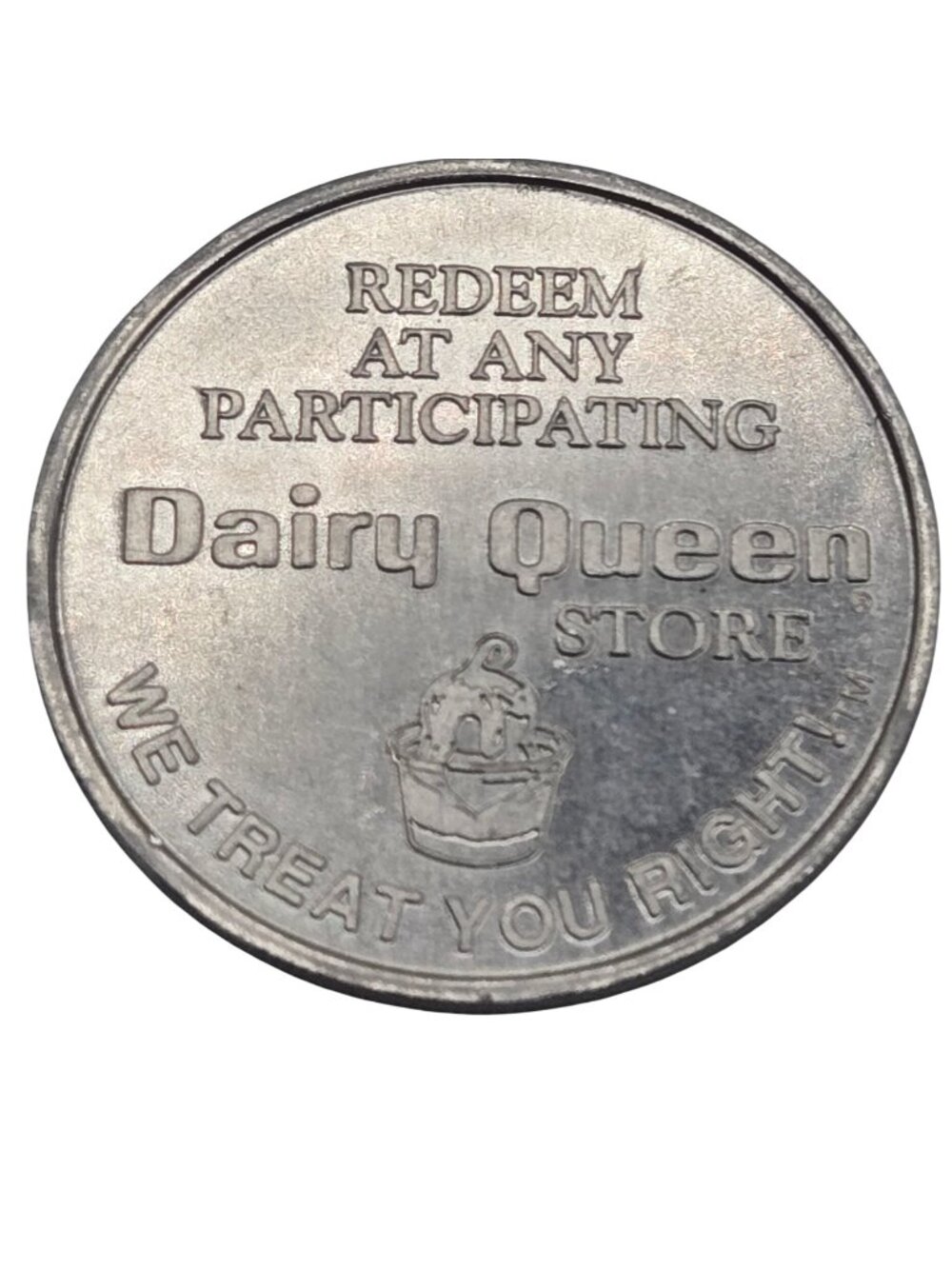Dairy Queen Promotional Token Coin Free Sundae Or $0.40 Off Any Blizzard Treat